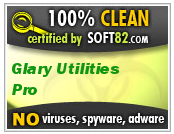 Glary Utilities Pro 100% Clean Awards from Soft82